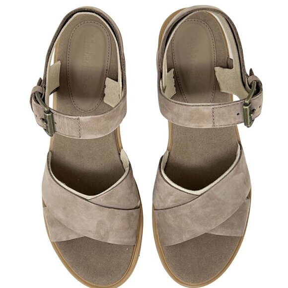 Timberland Womens Violet Marsh 2 Band Sandals, Taupe Nubuck, Size 10 - Picture 8 of 8